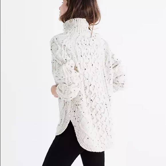 Madewell Sweaters - Madewell Cableknit Shirttail Turtleneck Sweater